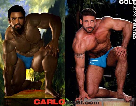 Porn Star Carlo Masi and Ross Hurston Go CG at The Art of MSSF