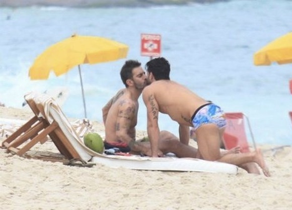 Marc Jacobs and Porn Star Harry Louis Kissing on Ipanema Beach