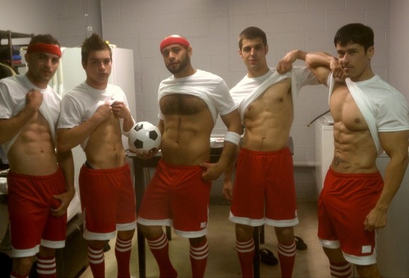 Behind The Scenes of A Soccer Orgy with Rafael Alencar, Johnny Rapid and  Leo Forte From MEN.COM