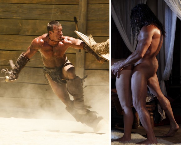 Spartacus Threesome - Watch Softcore Preview of Spartacus MMXII The Beginning