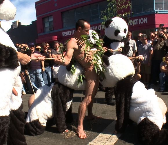 580px x 501px - Jason Miller Gets Abused By Six Pandas at Folsom Street Fair