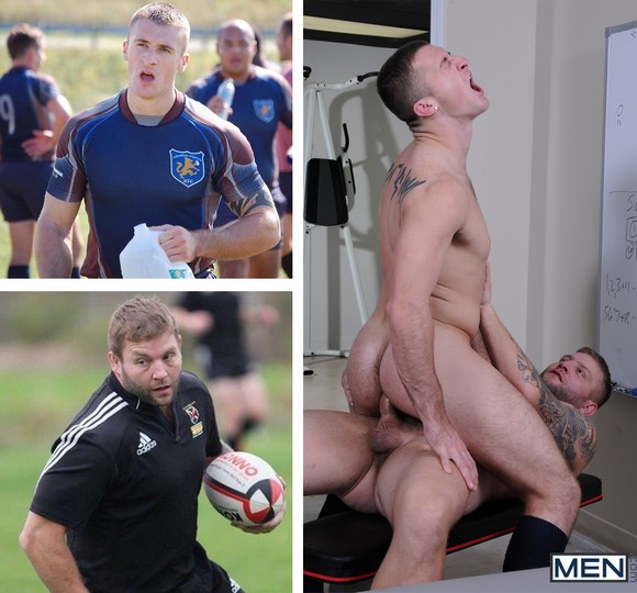 Hairy Muscle Rugby Coach Fucking A Hairy Rugby Player