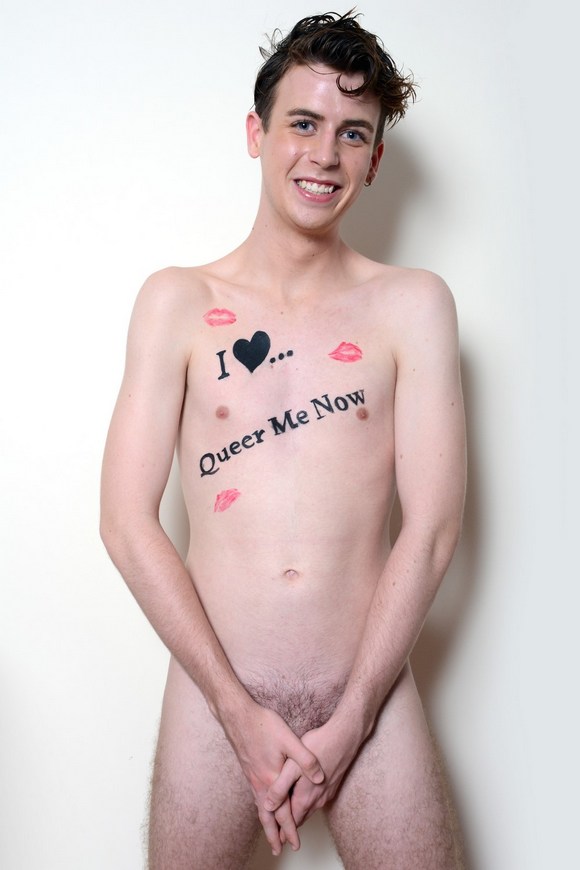 Gay Body Paint Porn - Louis Blakeson Covered in Queer Me Now Body Paint [Cool!]