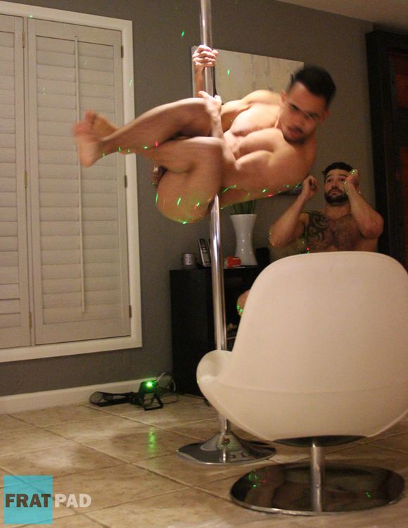 Fratmen: Naked Muscle Hunks Pole Dancing at Fratpad Friday