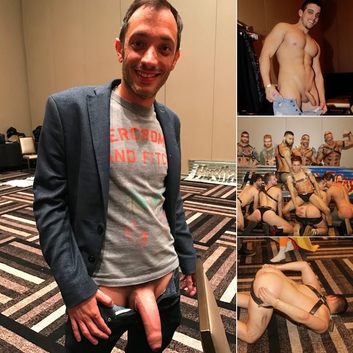 Small Male Porn Stars - Gay Porn Stars at HustlaBall Las Vegas 2017 Backstage