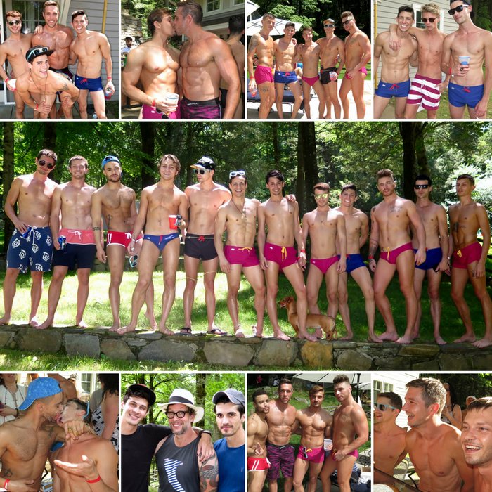 Gay Porn Stars at CockyBoys 10-Year Anniversary Pool Party