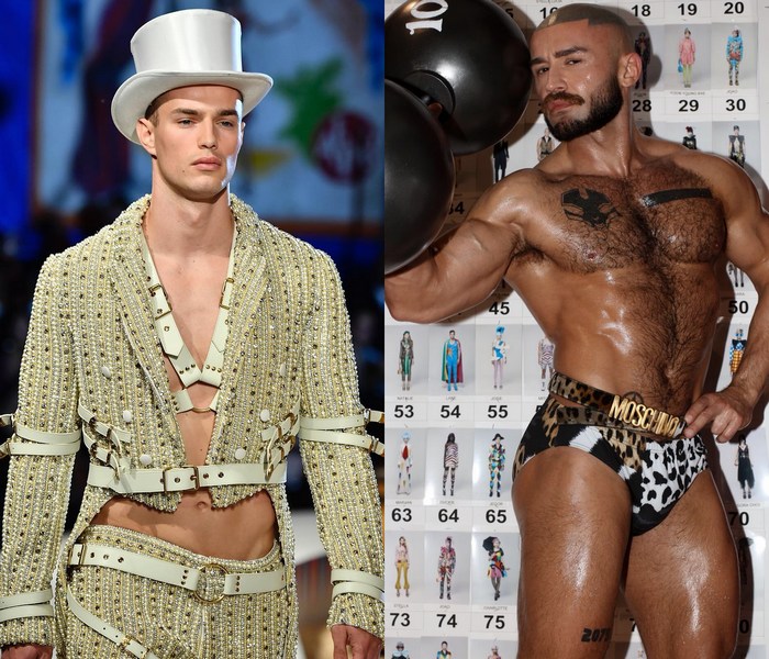 700px x 600px - Gay Porn Stars Hoyt Kogan and Francois Sagat at Moschino's ...