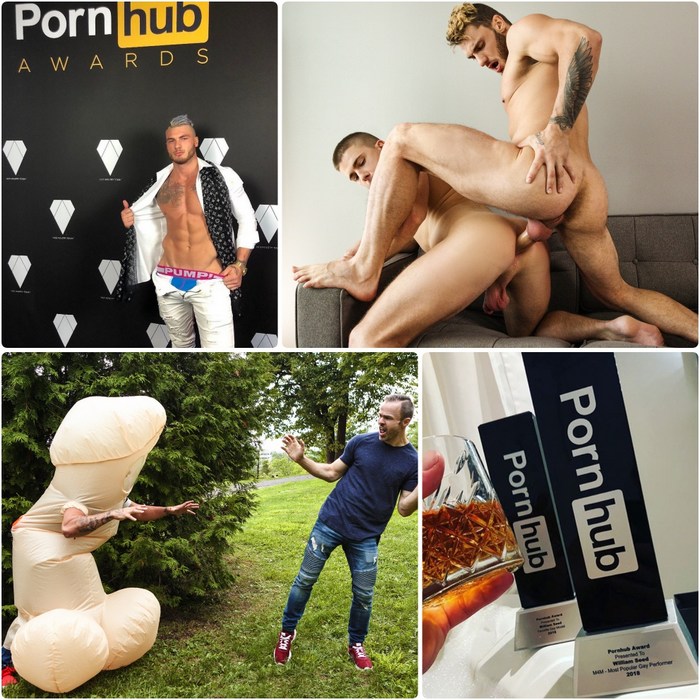 Gay Porn Star William Seed Wins Pornhub Awards, Dresses Up In A ...