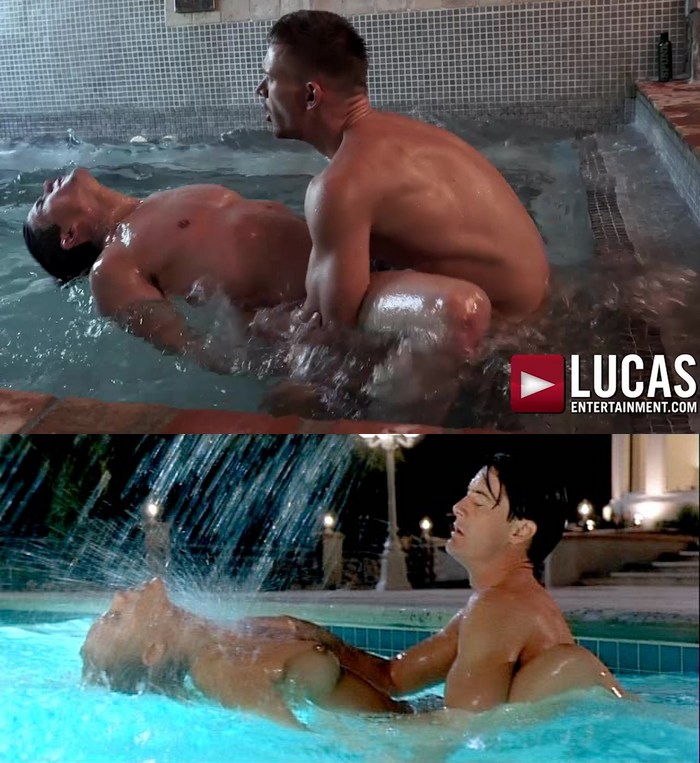 Sex Pool Porn - Gay Porn Stars Dakota Payne & Andrey Vic Recreate That Pool ...