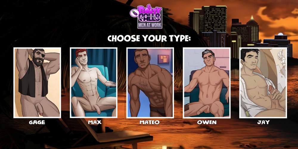 BOOTY CALLS MEN AT WORK: New Gay Porn Game