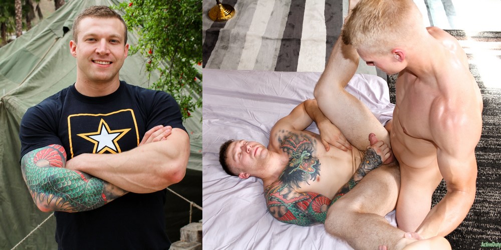 Soldier Porn Star Mike - Blake Effortley Fucks New Muscle Bottom Mike Johnson
